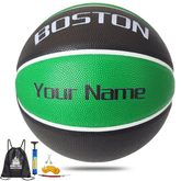 Customized Indoor/Outdoor Basketball NBA Team Boston Size 5 - 27.5”, Size 6 - 28.5” and Size 7 - 29.5”