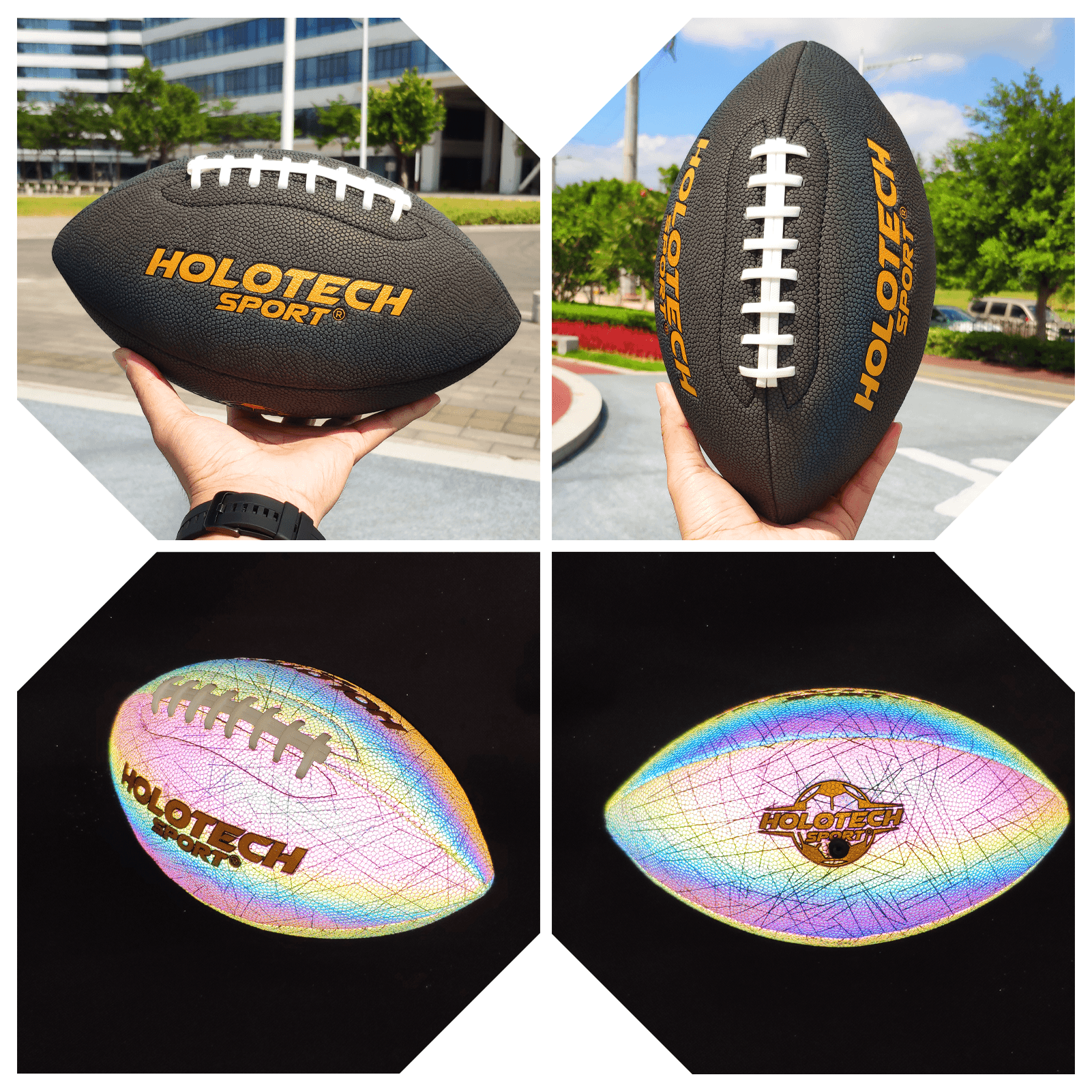 Holotech Glowing in The Dark Football for Night Games & Training