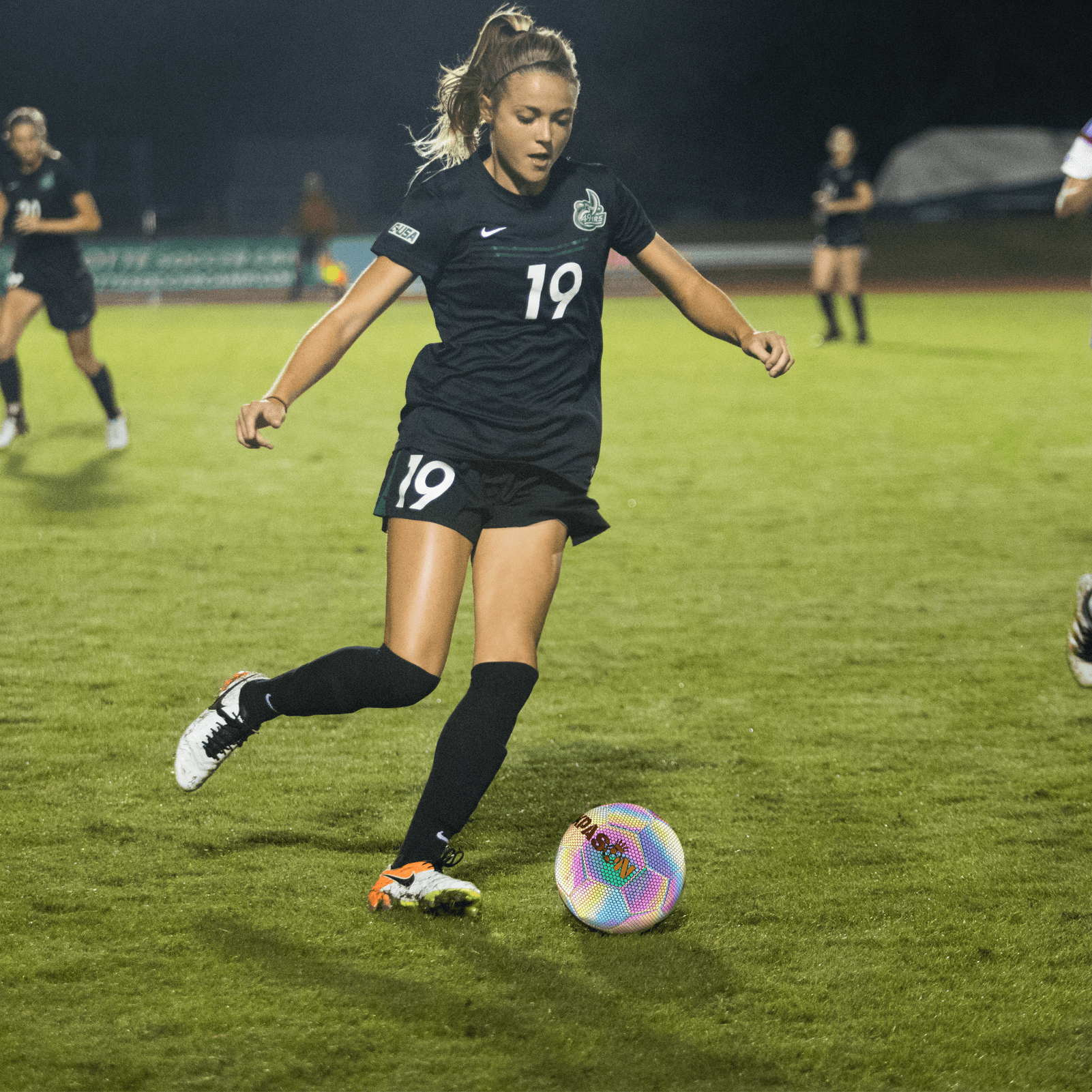 Holographic Reflective Glowing Soccer Ball Gift for Boys, Girls, Youth, Men