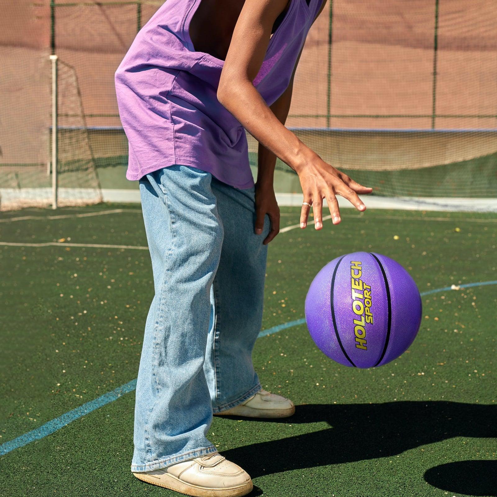 Personalized Basketball, Sparkle Glow to My Son Basketball Gift, Cool Indoor Outdoor Glitter Shiny Leather Basketball Size 7 for Youth, Girls, Men, Women (with Pump)