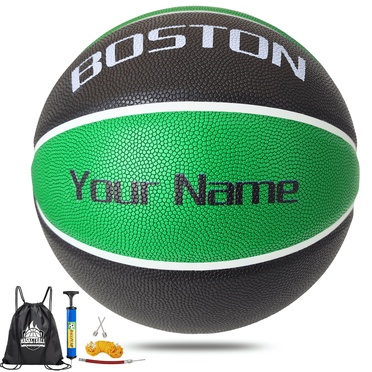 Customized Indoor/Outdoor Basketball NBA Team Boston Size 5 - 27.5”, Size 6 - 28.5” and Size 7 - 29.5”